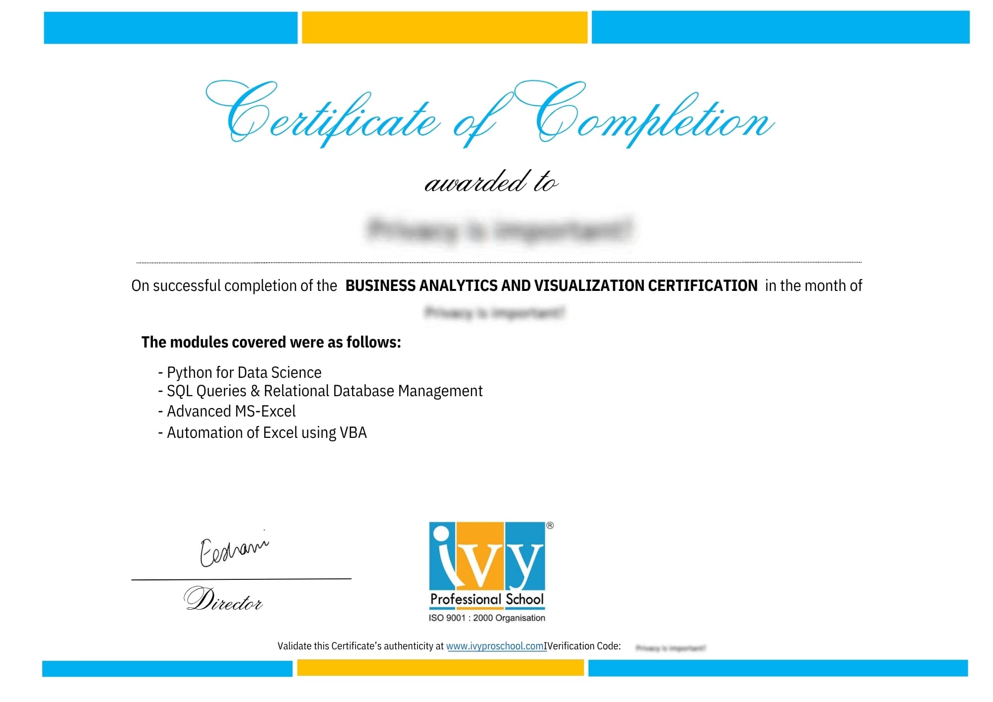 Certificate