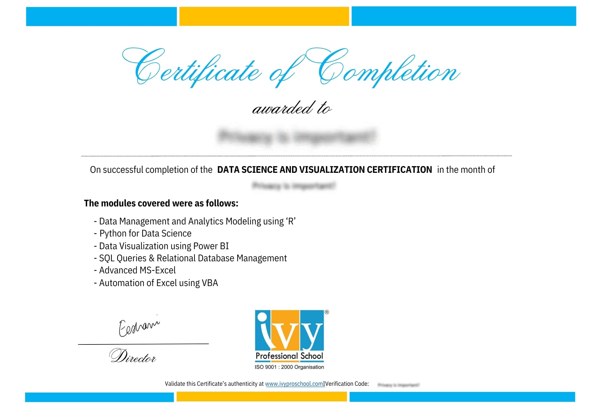 Certificate